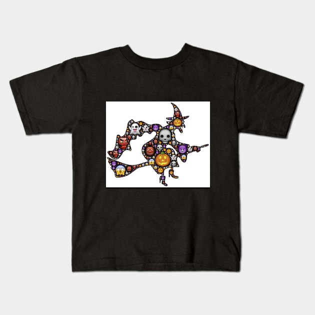 halloween  emojo witch Kids T-Shirt by Love My..